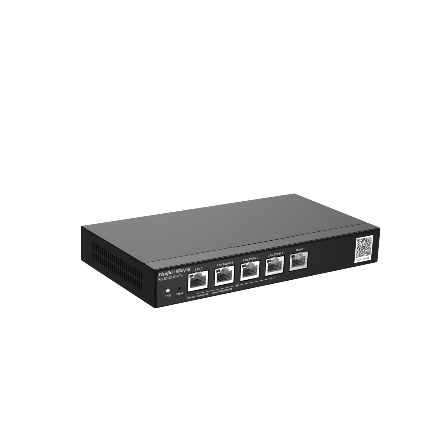 RG-EG305GH-P-E, Reyee 5-Port High-Performance Cloud Managed PoE Office Router