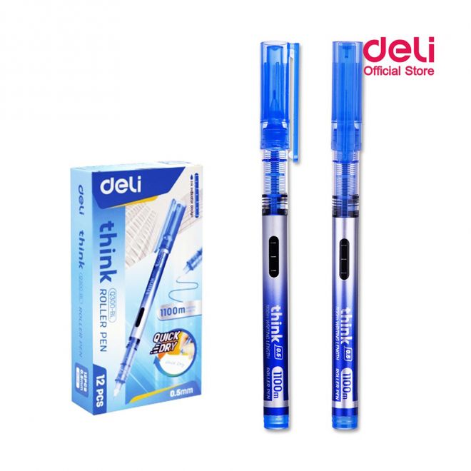 Deli Roller Pen Blue Q300BL