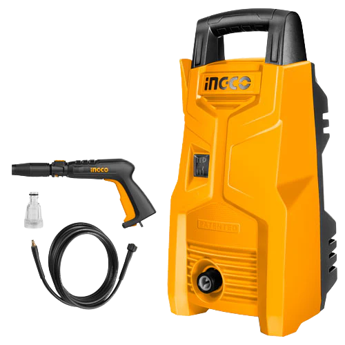 INGCO 1200W High Pressure Washer with Aluminium Wire Motor and Auto Stop System HPWR12008