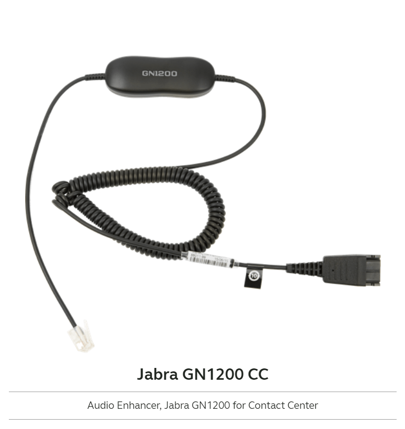 Jabra GN 1200 CC 2M Coiled QD to MOD Plug
