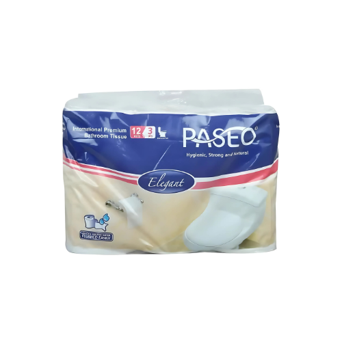 Paseo Elegant Toilet Paper 3Ply 12 Rolls Per Pkt