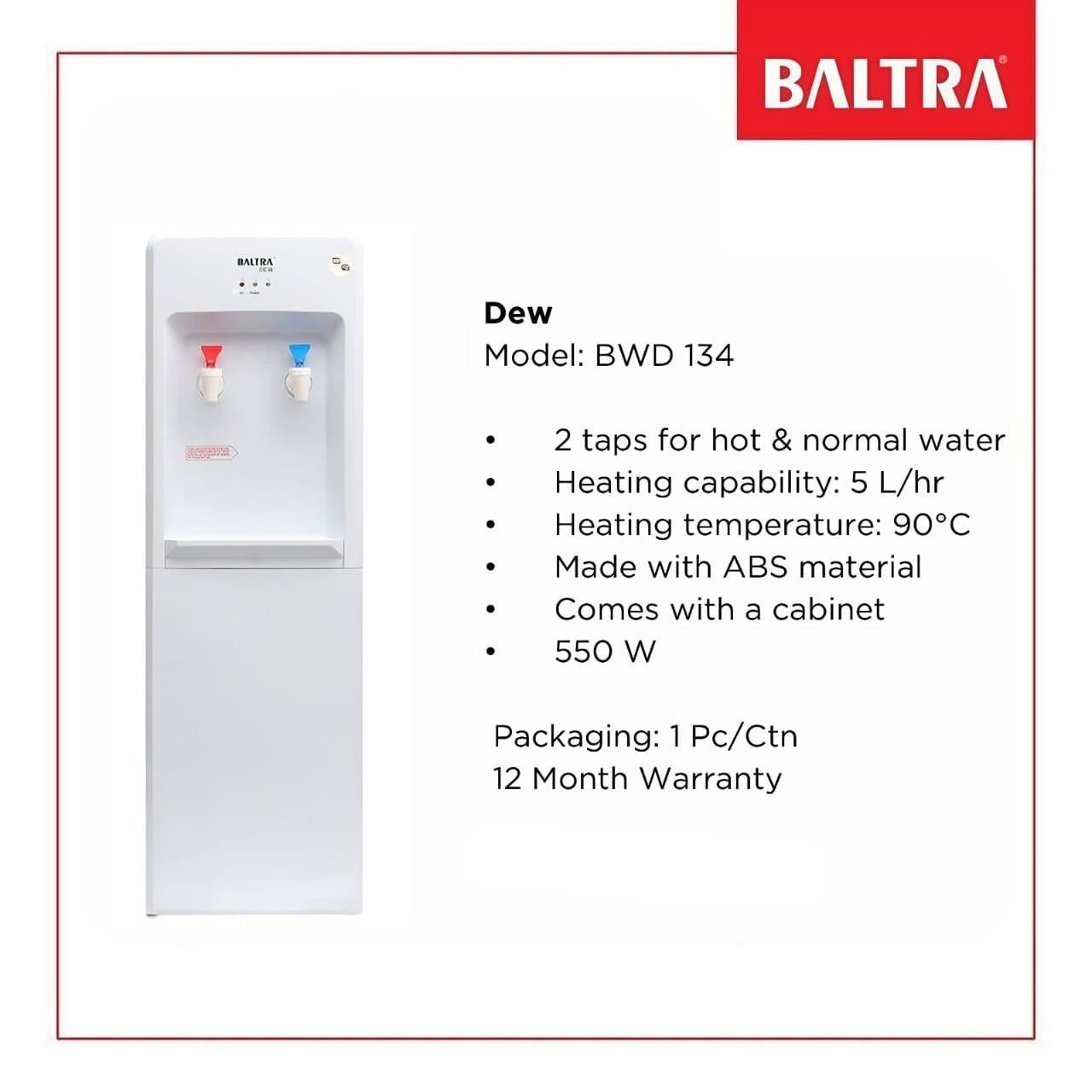 Baltra Water Dispenser DEW BWD 134 (Hot and Normal)