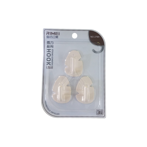 Rimei Adhesive Hook - 3 in 1 Pkt