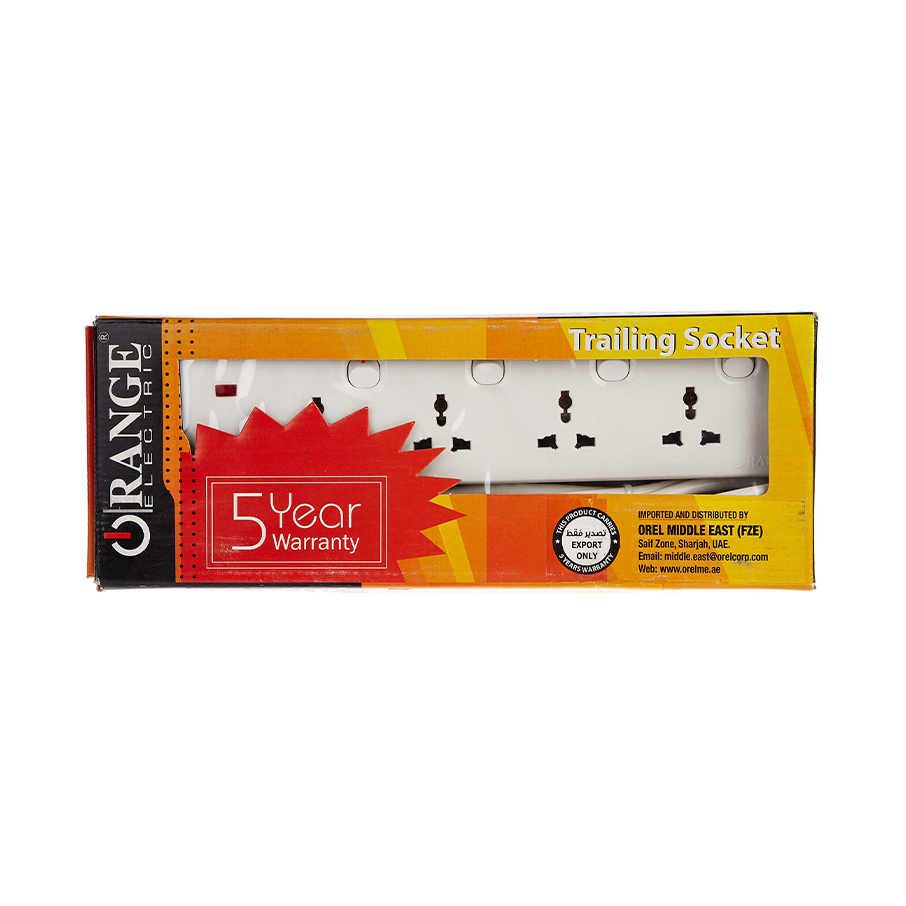 Orange Electric Trailing Socket