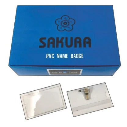 SAKURA PVC NAME BADGE (CLIP & PIN)