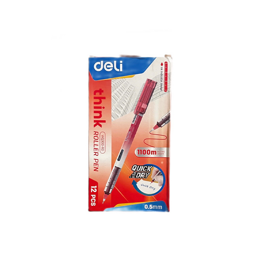 Deli Roller Pen Red WQ300-RD