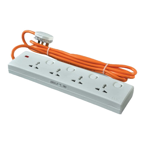Orange Electric Trailing Socket